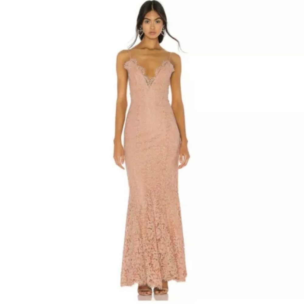 Revolve NBD Medium Gallion Gown Lace Maxi Dress Wedding Cocktail B10